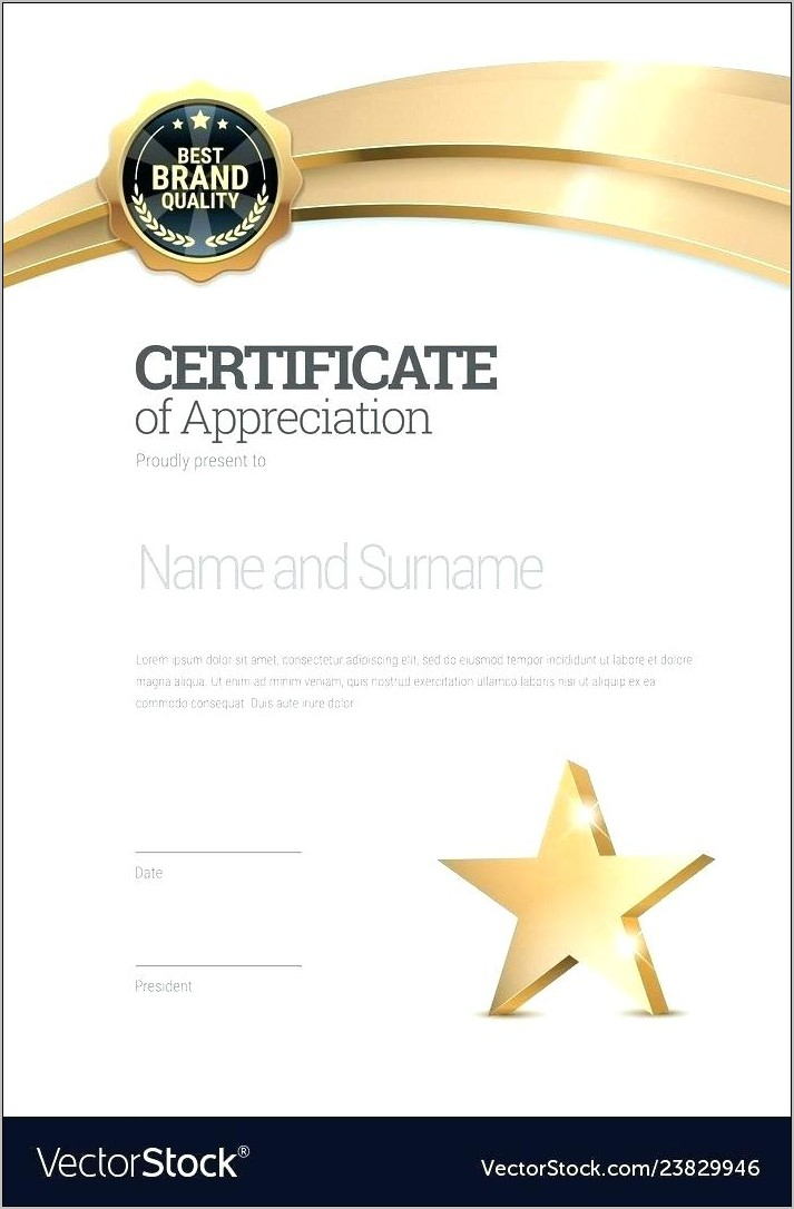 Rising Star Award Certificate Template