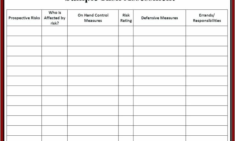 Risk Assessment Template Hse