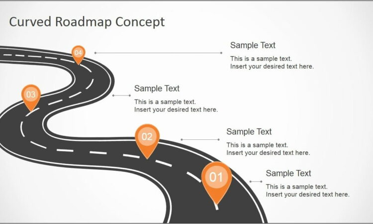 Road Map Ppt Template Free Download