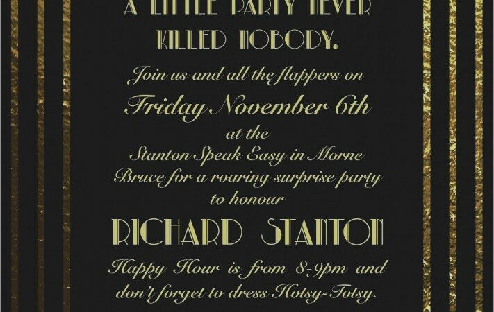 Roaring 20s Invitation Template Free