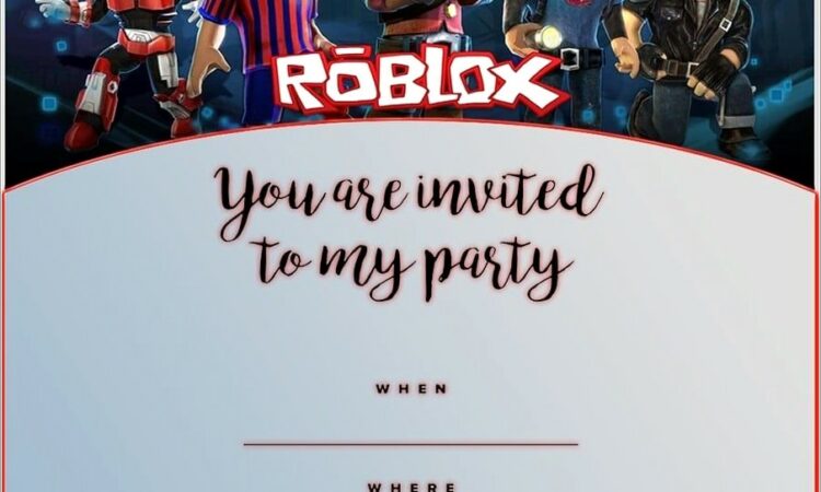 Roblox Birthday Invitations Free