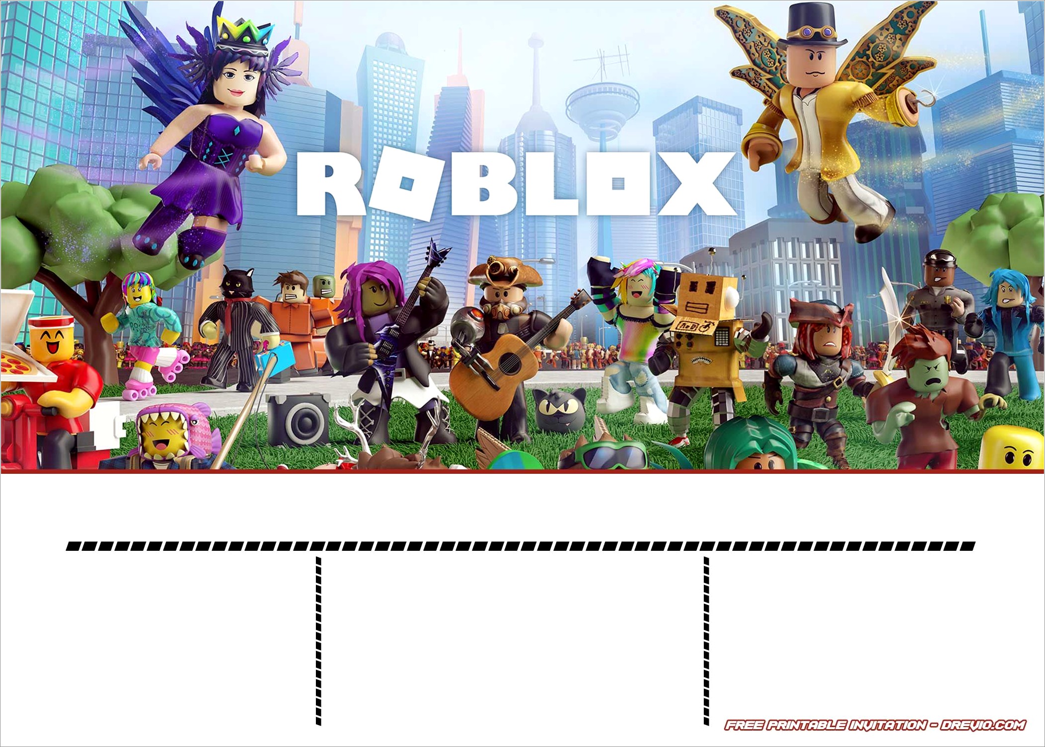 Roblox Birthday Invitations Free Printable