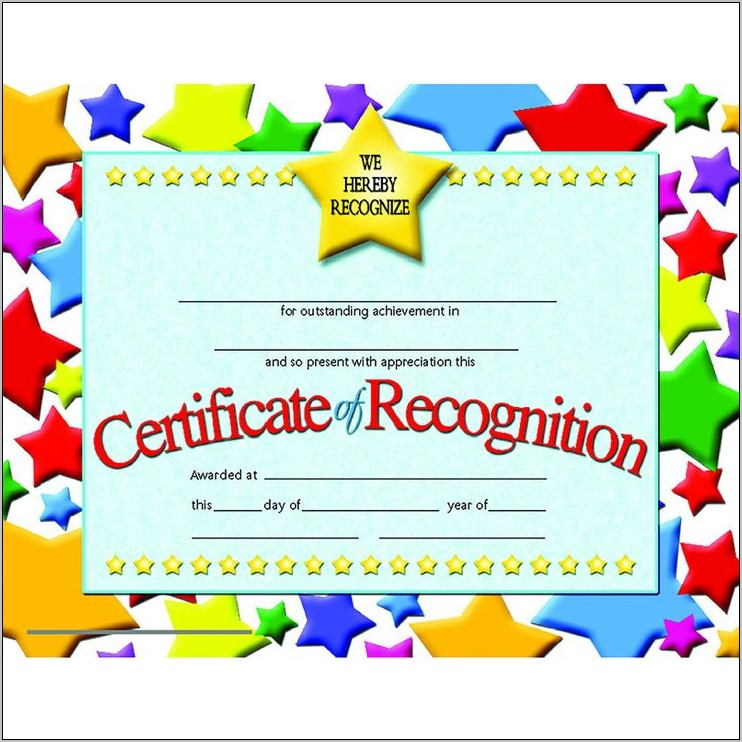Rockstar Award Certificate Template
