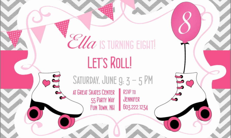 Roller Skate Invitations Template Free