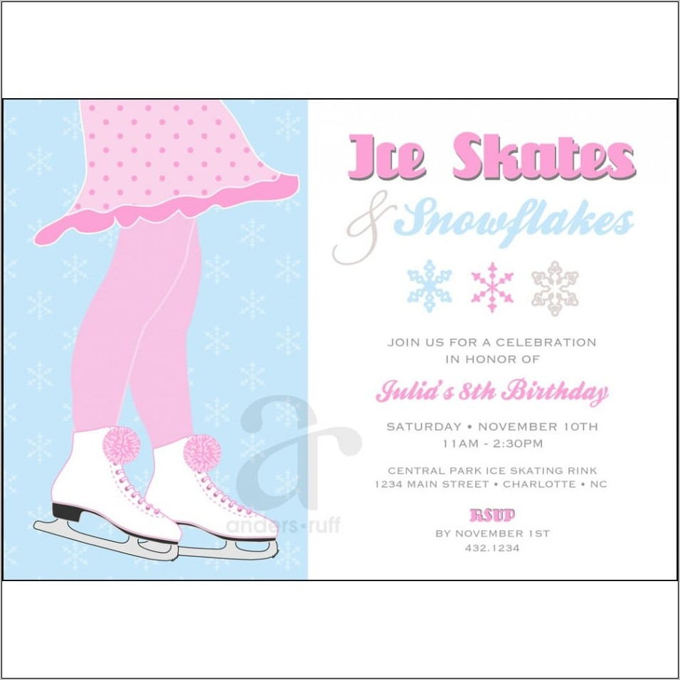 Roller Skating Birthday Invitations Templates Free