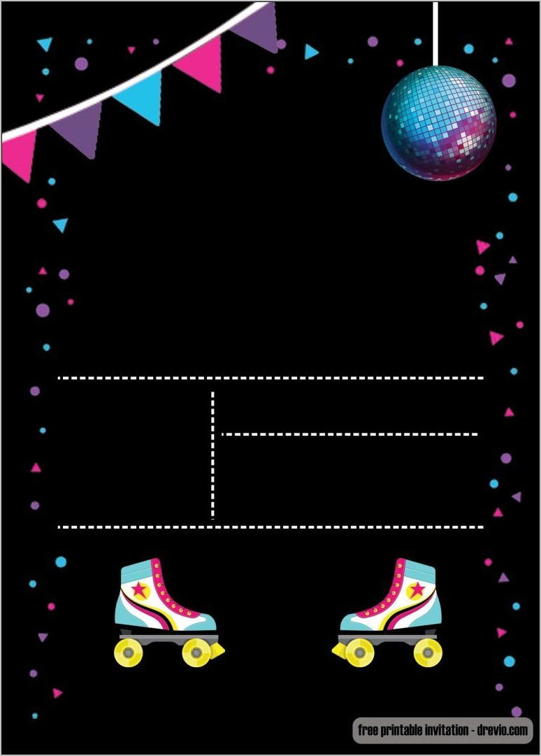 Roller Skating Invitation Template