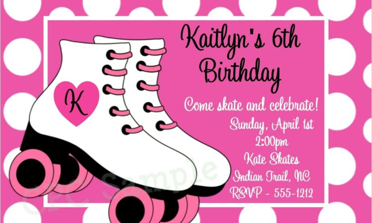 Roller Skating Invitations Free Printable