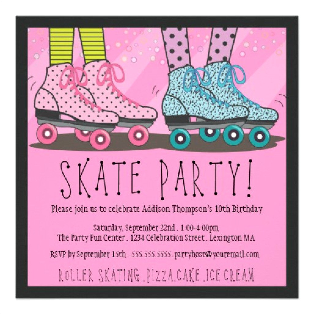 Roller Skating Invitations Free