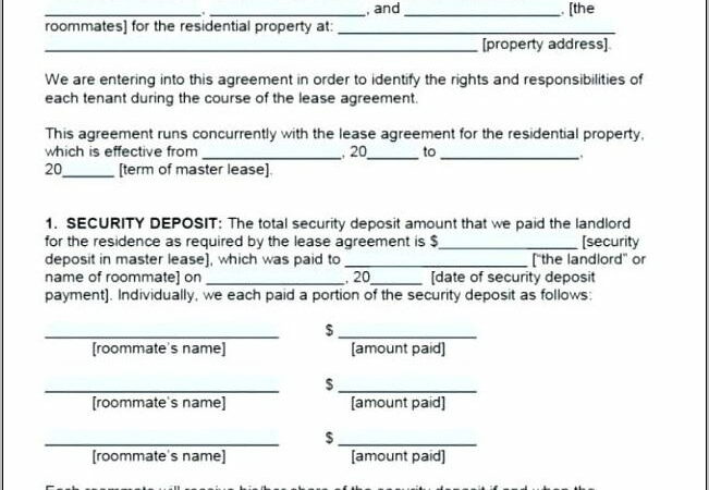 Roommate Agreement Alberta Template