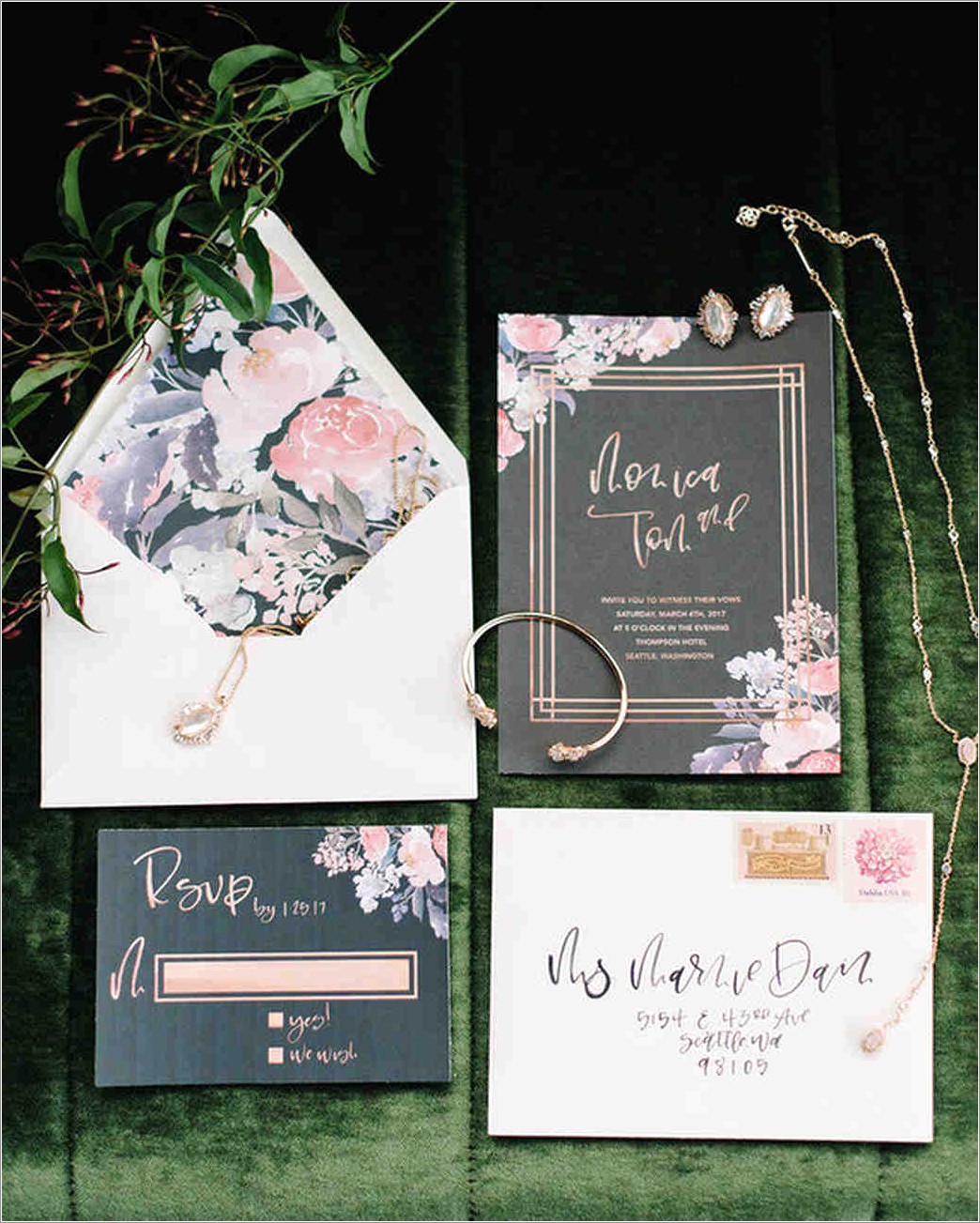 Rose And Thistle Wedding Invitations