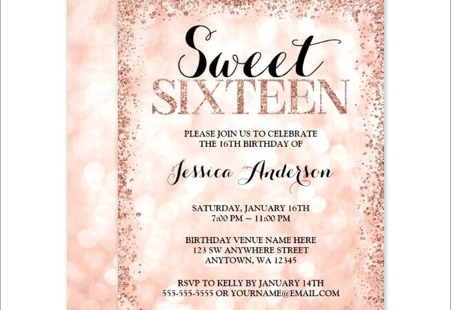 Rose Gold 18th Birthday Invitations