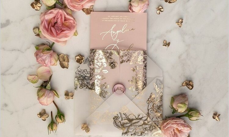 Rose Gold Glitter Wedding Invitations Uk