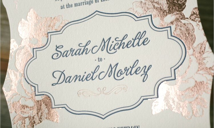 Rose Gold Wedding Invitations Cheap