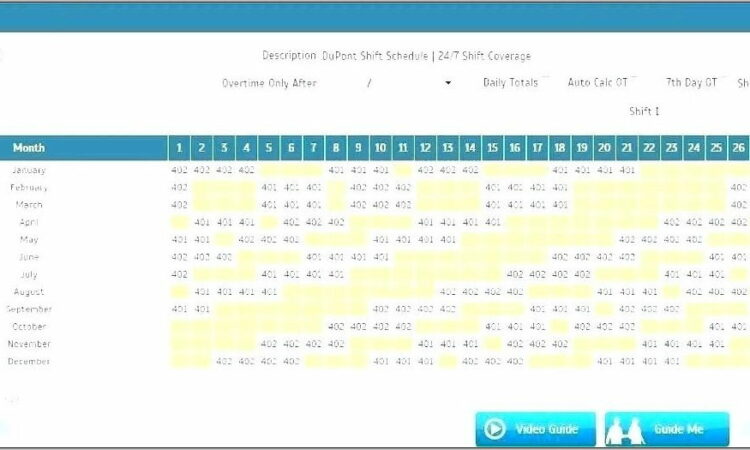 Rotating Shift Schedule Template Free