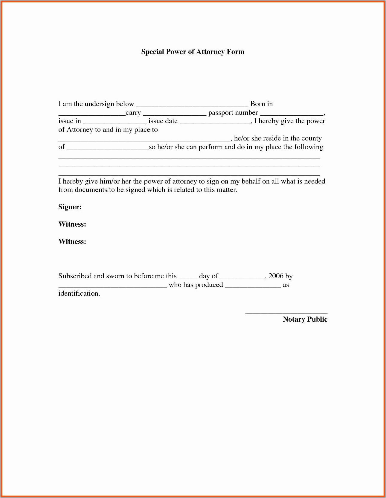 Royal Bank Power Of Attorney Form