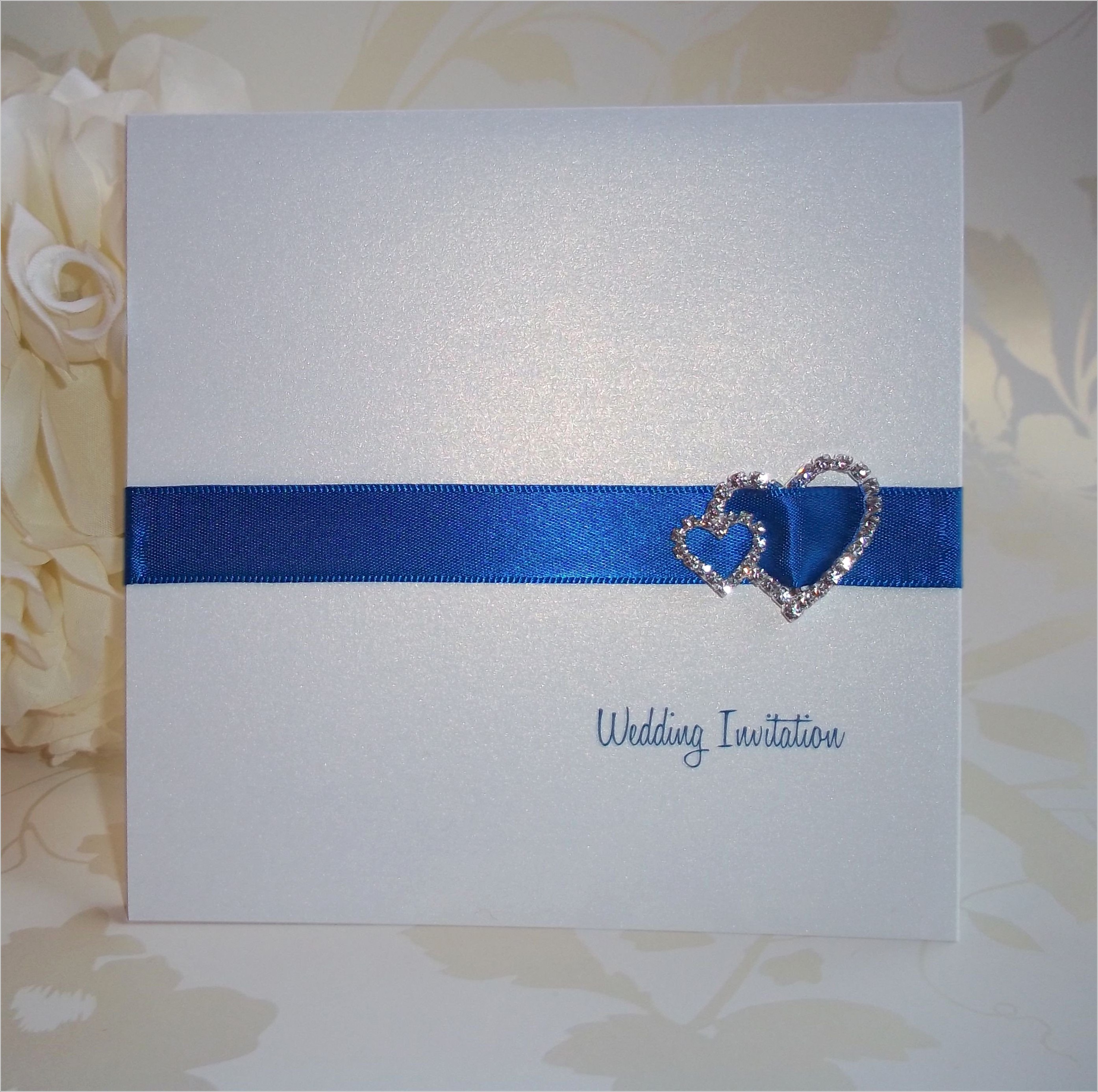 Royal Blue And Silver Birthday Invitations