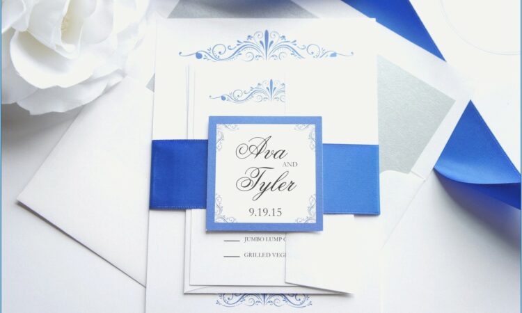 Royal Blue Invitation Card Template