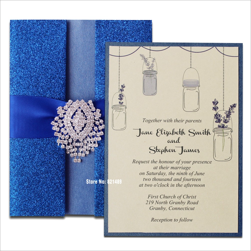 Royal Blue Invitation Card