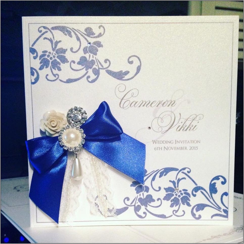 Royal Blue Wedding Invitation Designs