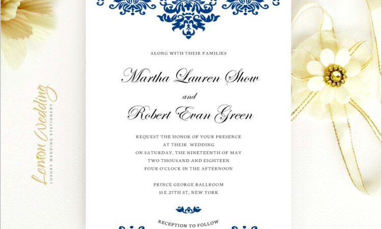 Royal Blue Wedding Invitations