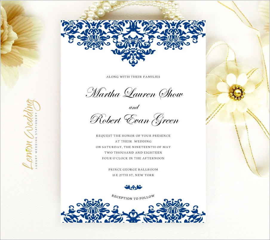 Royal Blue Wedding Invitations