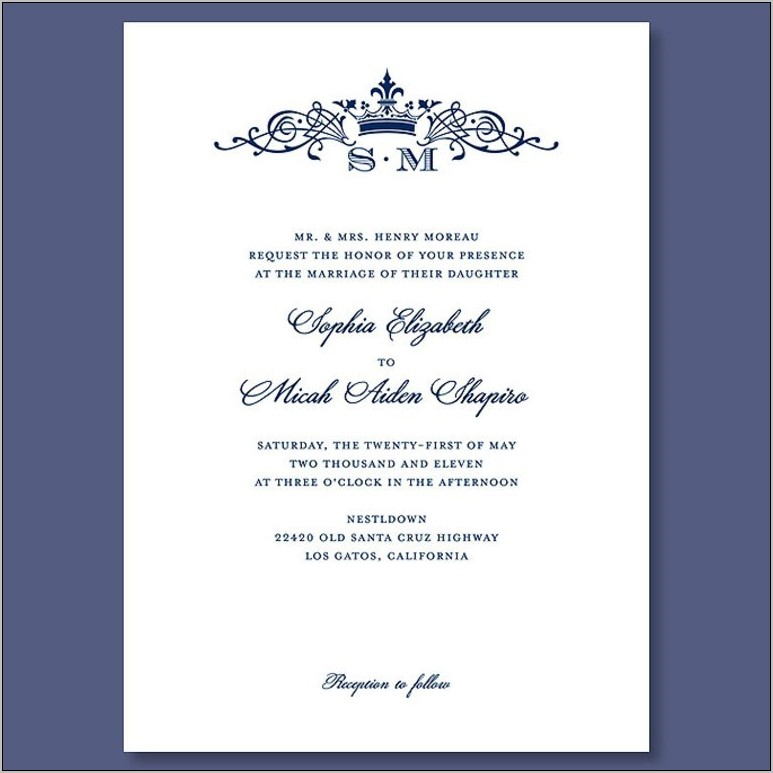 Royal Wedding Invitation Template