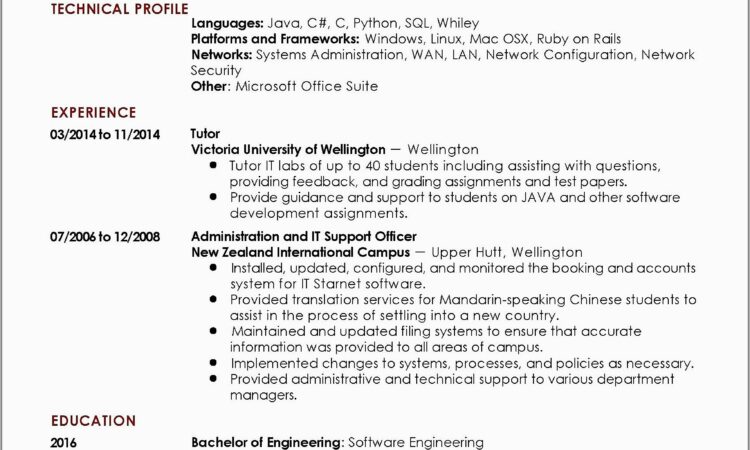 Ruby On Rails Developer Resume