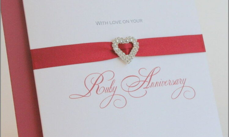 Ruby Wedding Anniversary Invitation Templates Free