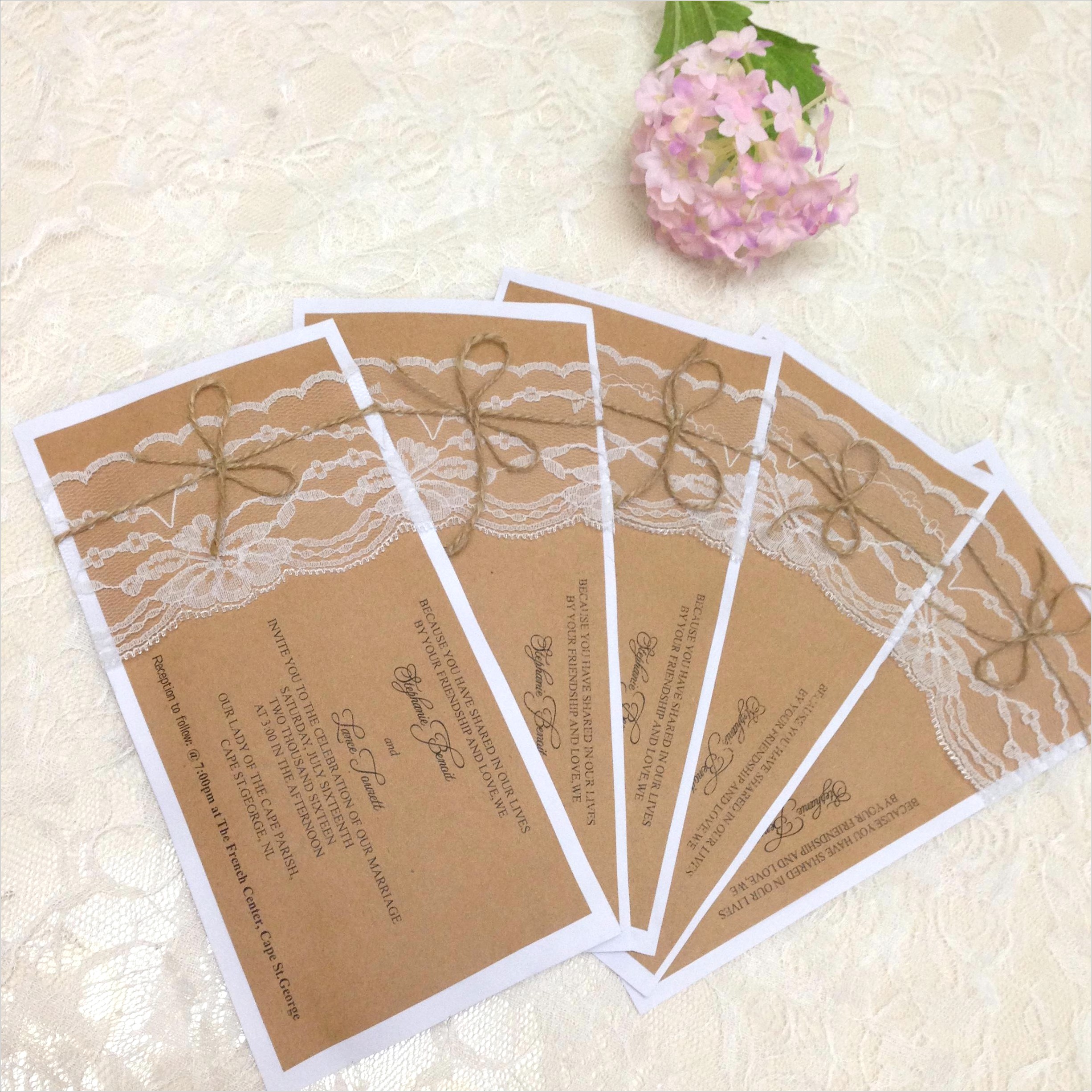 Rustic Country Wedding Invitation Sets