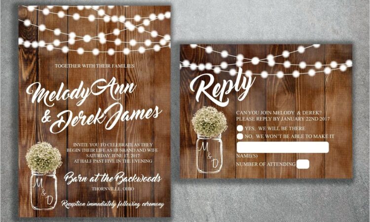 Rustic Country Wedding Invitations