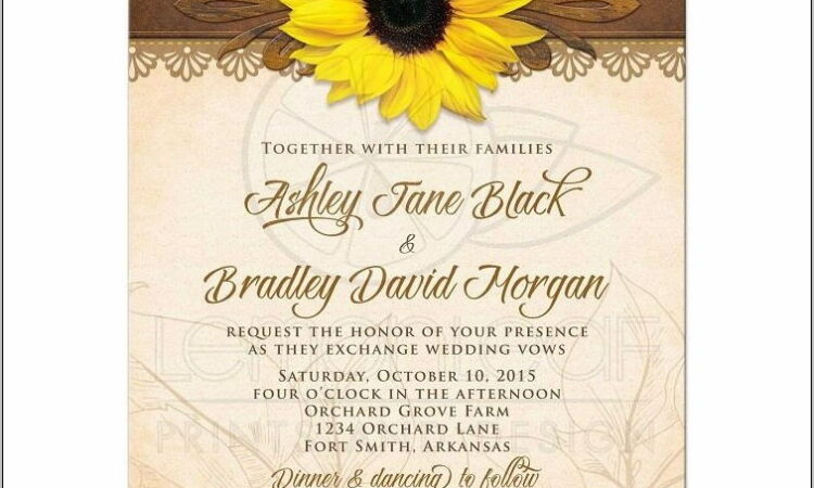 Rustic Country Wedding Invitations Templates