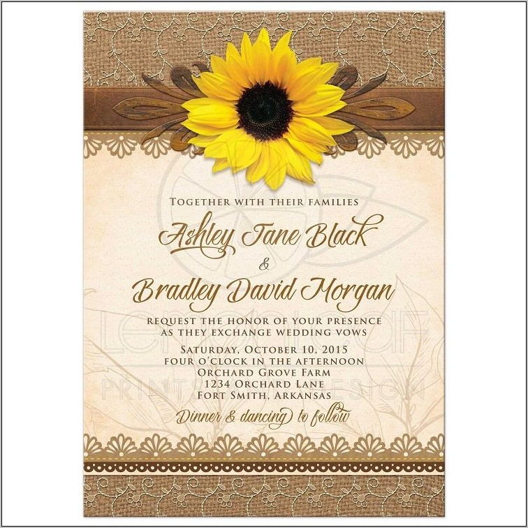 Rustic Country Wedding Invitations Templates