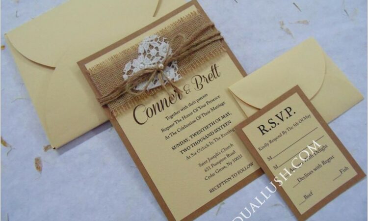 Rustic Wedding Invitation Card