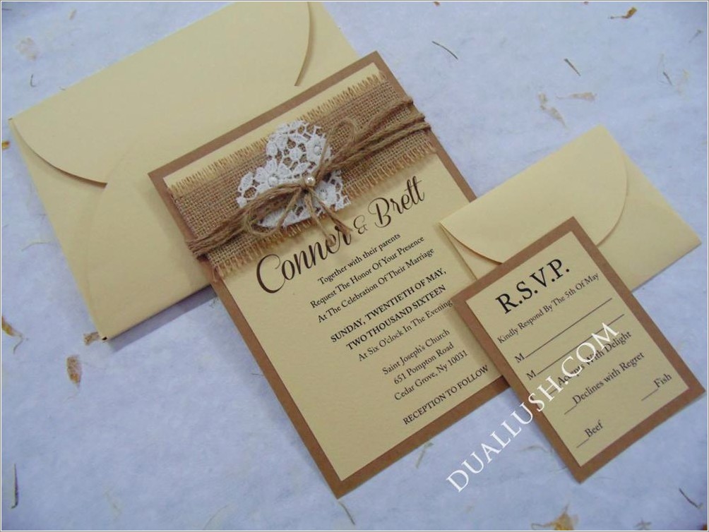 Rustic Wedding Invitation Card