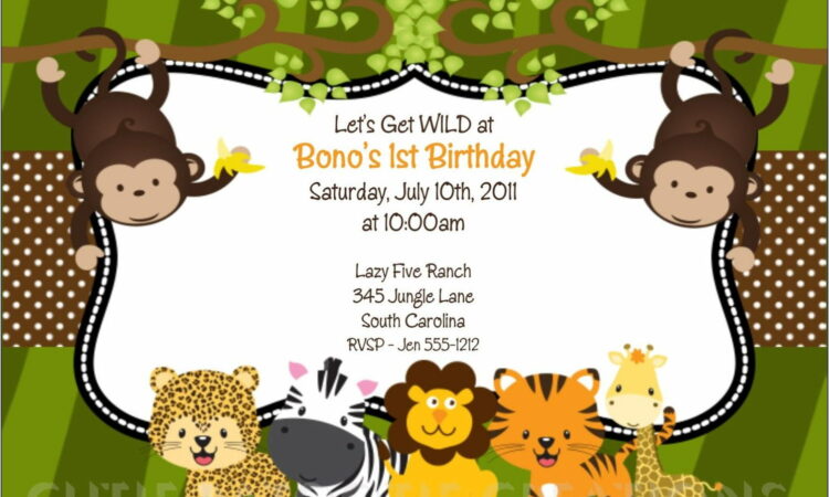 Safari Birthday Invitations Templates Free