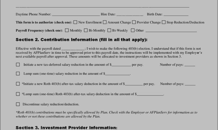 Salary Reduction Agreement Form