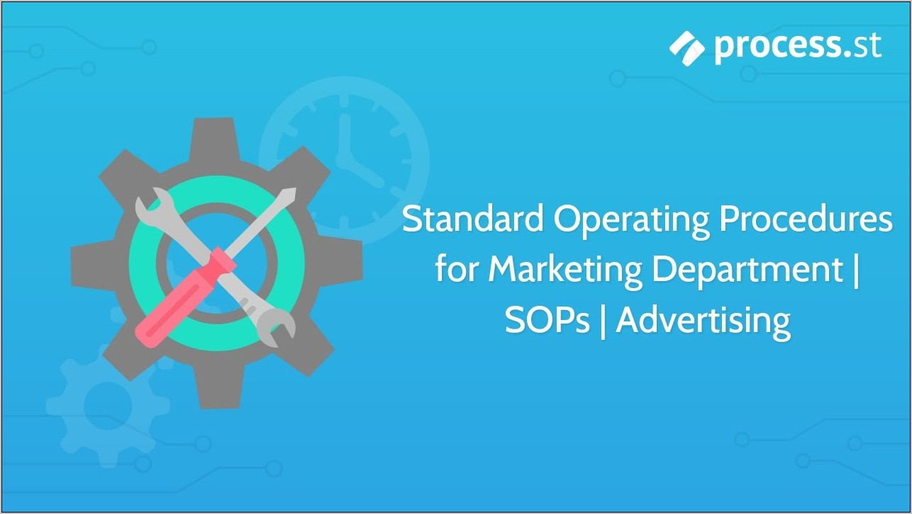 Sales And Marketing Standard Operating Procedure Template