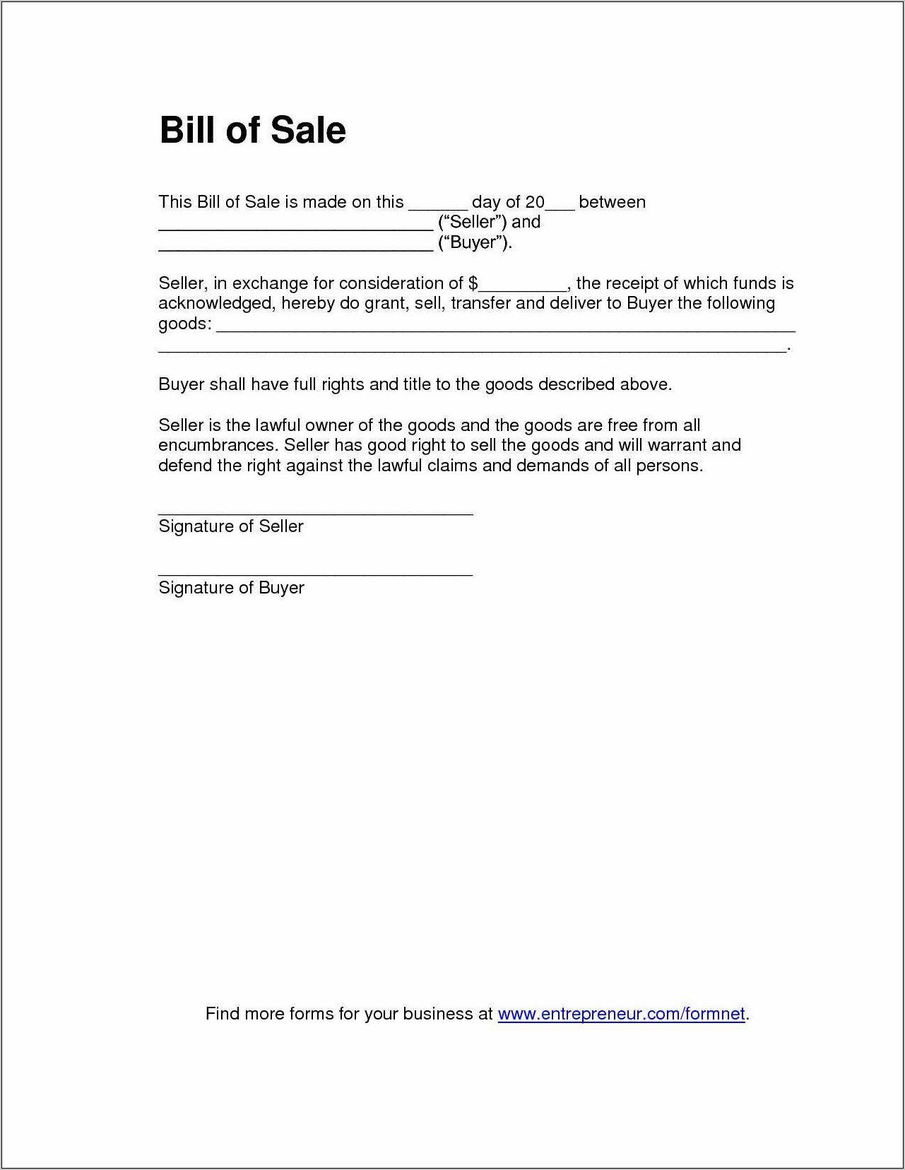 Sales And Purchase Agreement Template Free