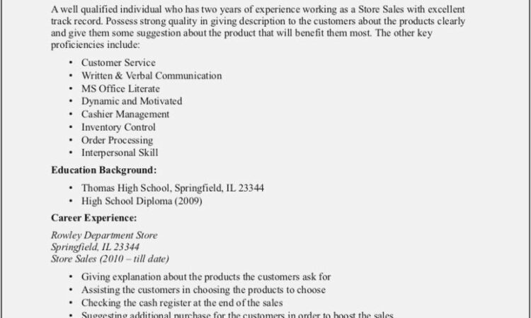 Sales Associate Resume Sample Jobhero