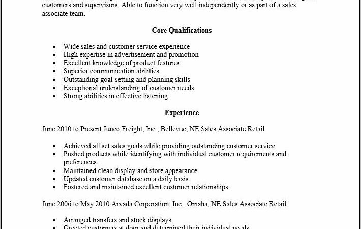 Sales Associate Resume Templates