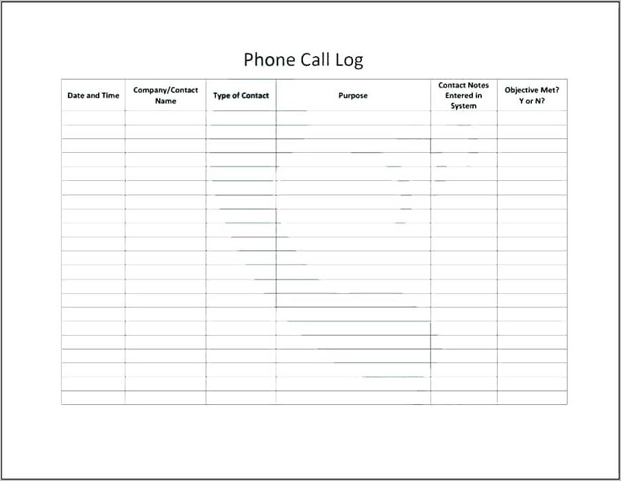 Sales Call Plan Template Word