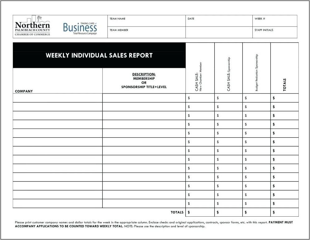 Sales Call Report Templates Free