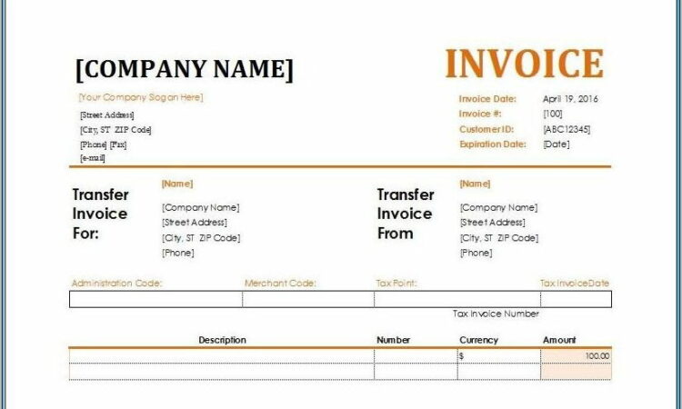 Sales Commission Invoice Template