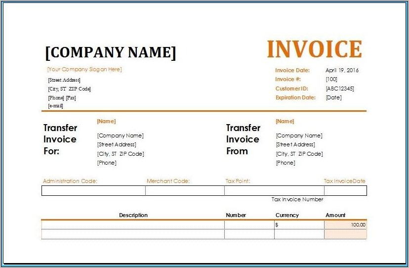Sales Commission Invoice Template