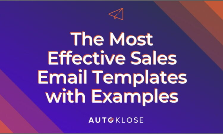 Sales Email Templates Examples