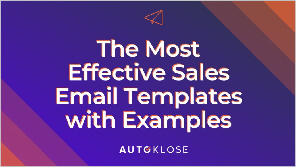 Sales Email Templates Examples