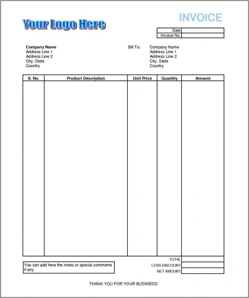 Sales Invoice Template Open Office