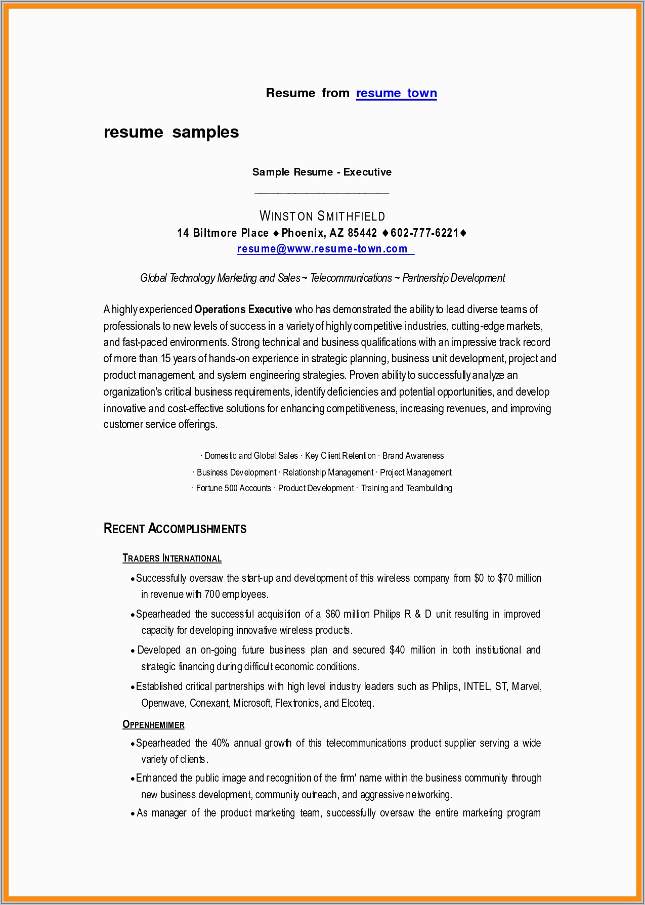 Sales Manager Resume Samples Free