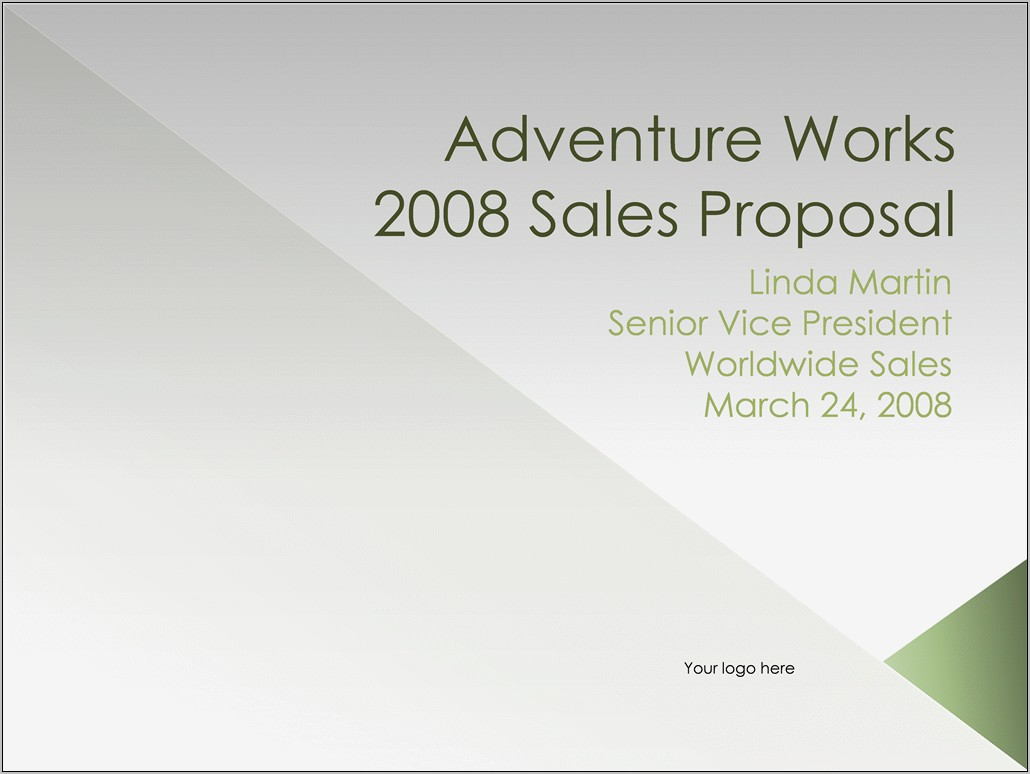 Sales Proposal Presentation Templates