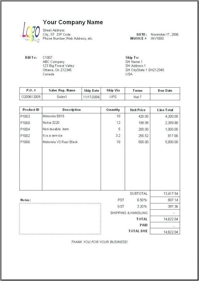 Sales Receipt Template For Mac